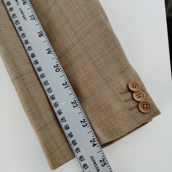 Ermenegildo Zegna Cloth High Performance Blazer Size 40R Brown Checks Old Money - Picture 12 of 14